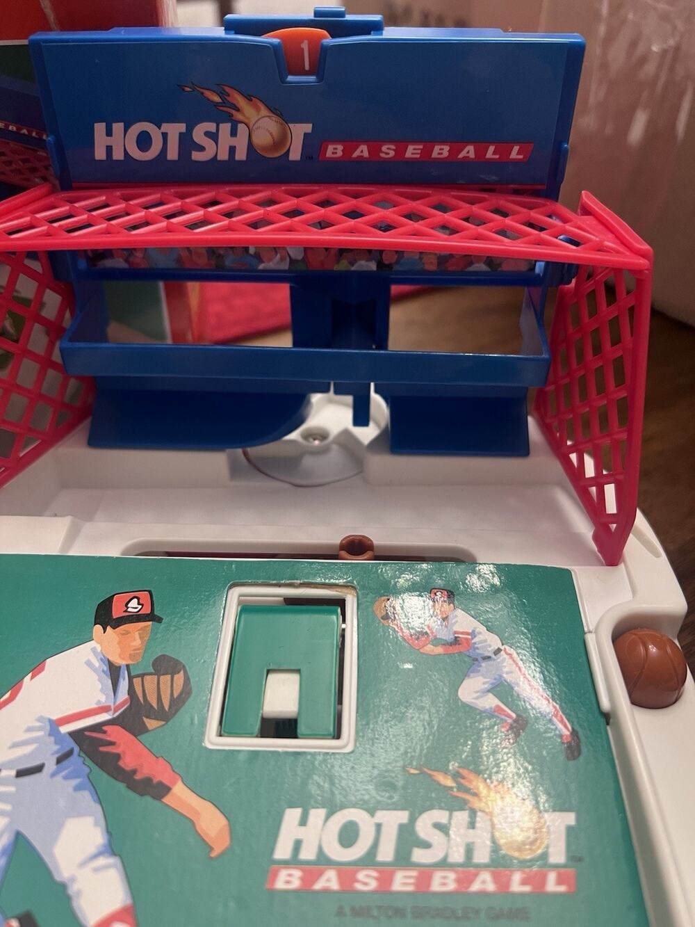 Vintage Milton Bradley Hot Shot Baseball Travel Game With Box Tested Works - Picture 2 of 7